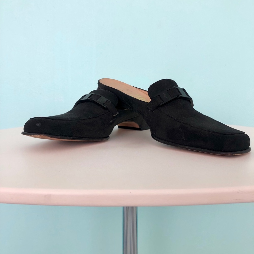 Feragamo mules practically new